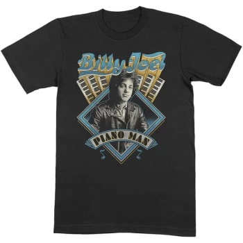 Image of Billy Joel - Piano Man Unisex Medium T-Shirt - Black