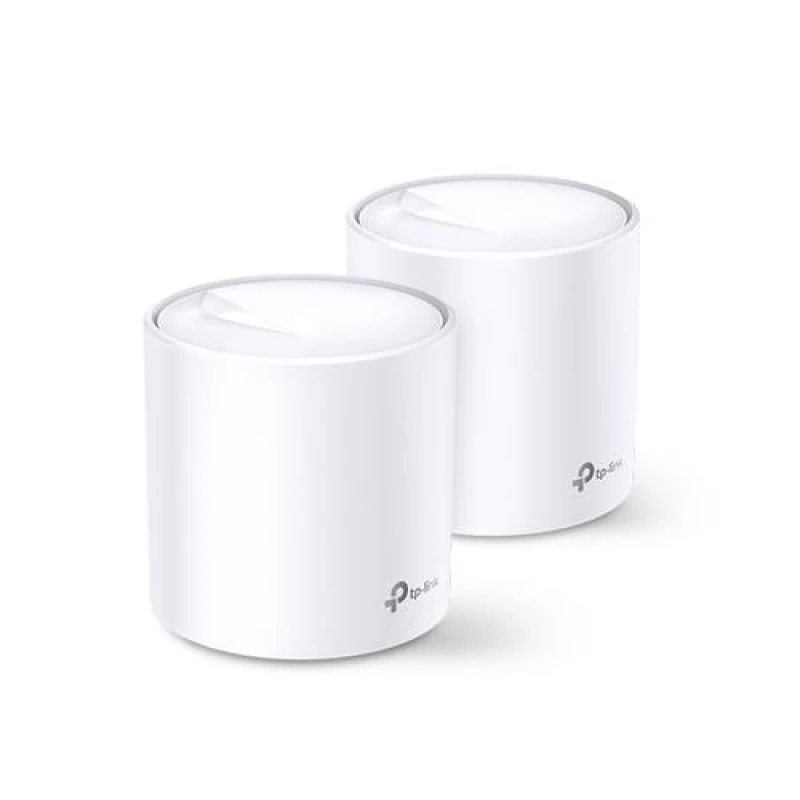 Image of TP Link AX3000 Whole Home Mesh WiFi 6 System 2-Pack White Internal Power Status 0 - 40 C -40 - 70 C 10 - 90% DECO X60(2-PACK)