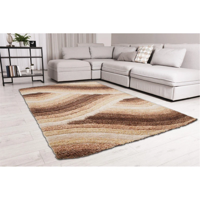 Image of Rugstyle 3D SHAGGY WAVE 160x230cm Mocha unisex 160x230cm