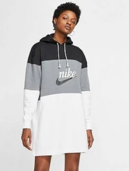 Image of Nike Nsw Varsity Hooded Dress - Black/White