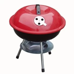 Image of Zexum Mini Portable Barbecue With Enameled Red Finish