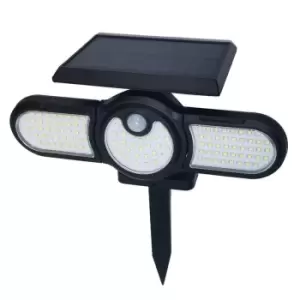 Image of 5W LED Solar Wall Lamp Outdoor garden Floodlight PIR Sensor, 6500K (pack of 2)