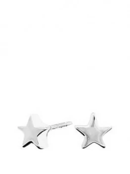 Image of Simply Silver Sterling Silver Polished Star Stud Earrings