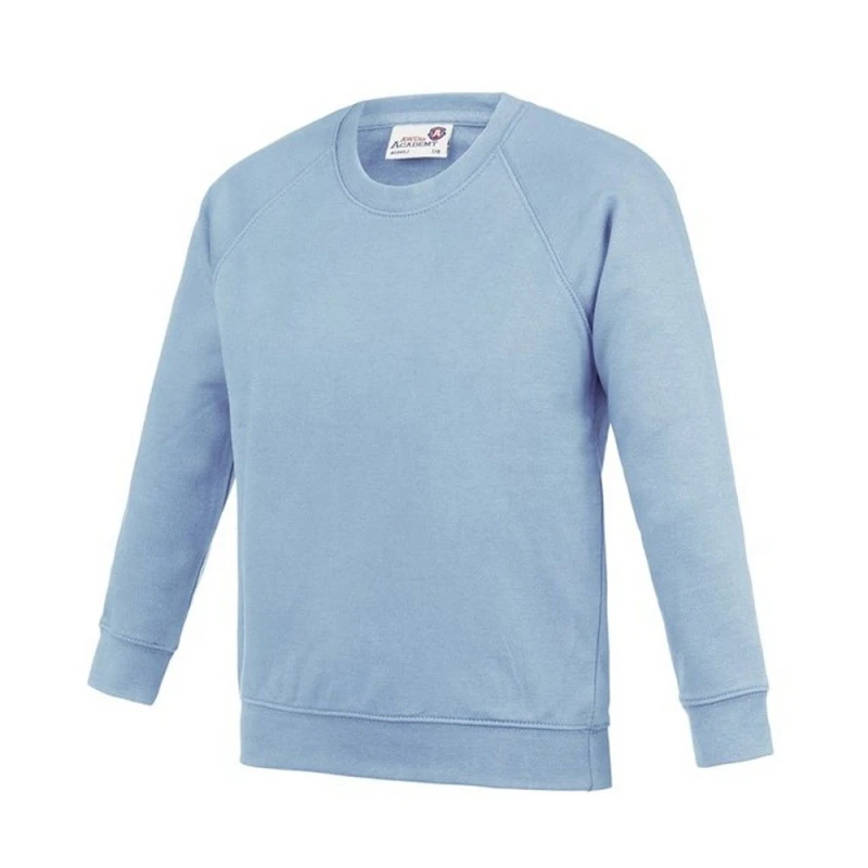 Image of AWDis Academy Raglan Sweatshirt in Baby Blue Size: XS Baby Blue Unisex XS