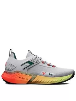 Image of Under Armour Project Rock 5 Trainers - White/Multi, Size 5, Women