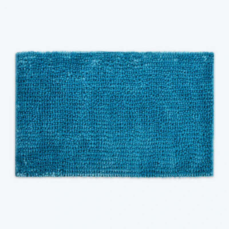 Image of Allure Bath Fashions Velvet Chenille Bobble Bath Mat Non-Slip - Turquoise