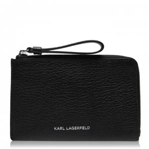 Image of Karl Lagerfeld Karl Vek Extra Small Coin Purse - A999 Black