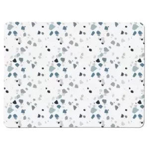 Image of Denby Elements Terrazzo Effect Blues Set Of 6 Placemats