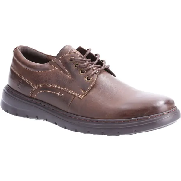 Image of Hush Puppies Mens Triton Leather Lace Up Casual Shoes - UK 8