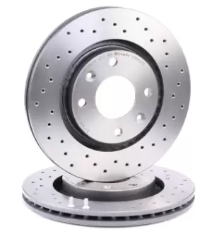 Image of PAIR BREMBO BRAKE XTRA DRILLED DISCS 09.8695.1X