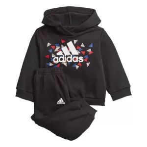 Image of adidas Badge Of Sport Graphic Jogger, Grey/Red, Size 12-18 Months