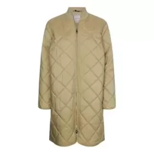 Image of Tommy Hilfiger Quilted Long Bomber Coat - Beige