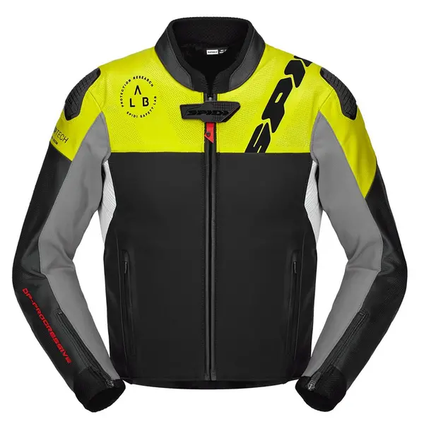 Image of Spidi DP Progressive Hybrid Jacket Black Fluo Yellow Size 62