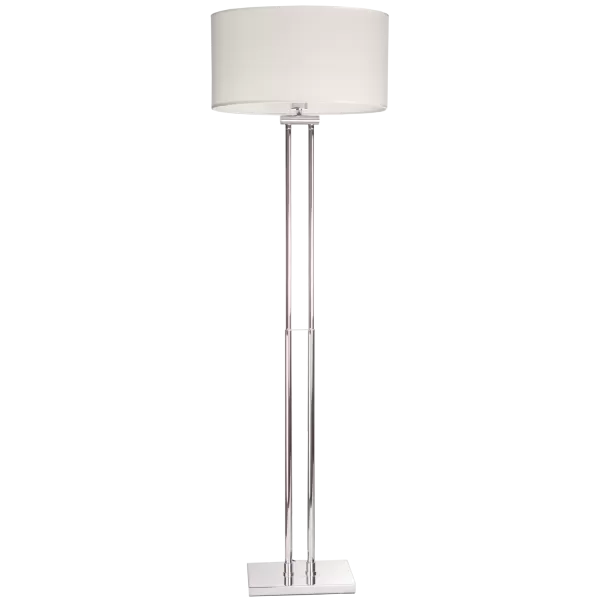 Image of Athens Floor Lamp With Shade Silver, E27