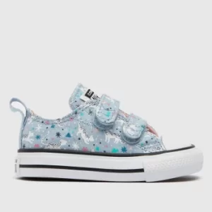 Image of Converse Pale Blue 2v Lo Snowy Trainers Toddler
