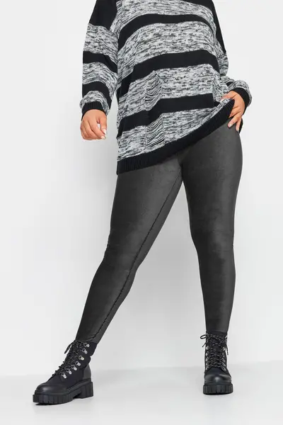 Image of Yours Cord Leggings Charcoal