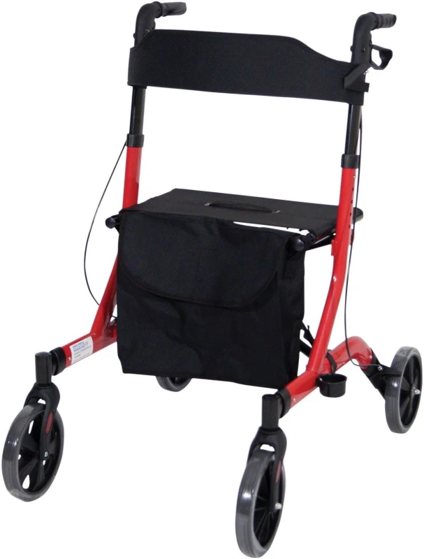 Image of Aidapt Deluxe Rollator Red Red