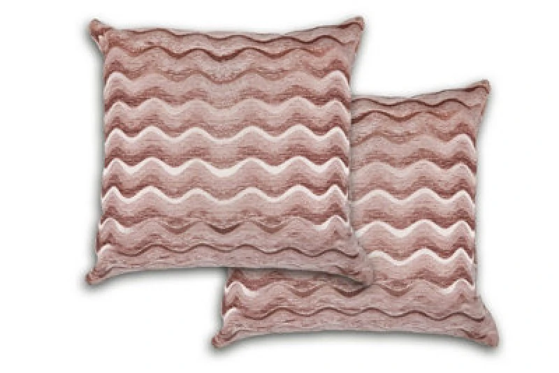 Image of Waves Cushion Cover In Dusty Pink