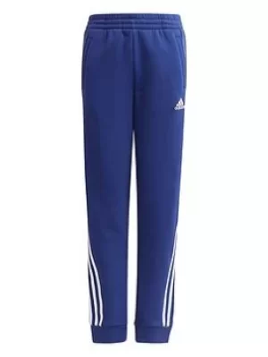 Image of adidas Junior Girls Fi 3s Pant, Blue/White, Size 9-10 Years