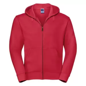Image of Russell Mens Authentic Full Zip Hooded Sweatshirt / Hoodie (3XL) (Classic Red)