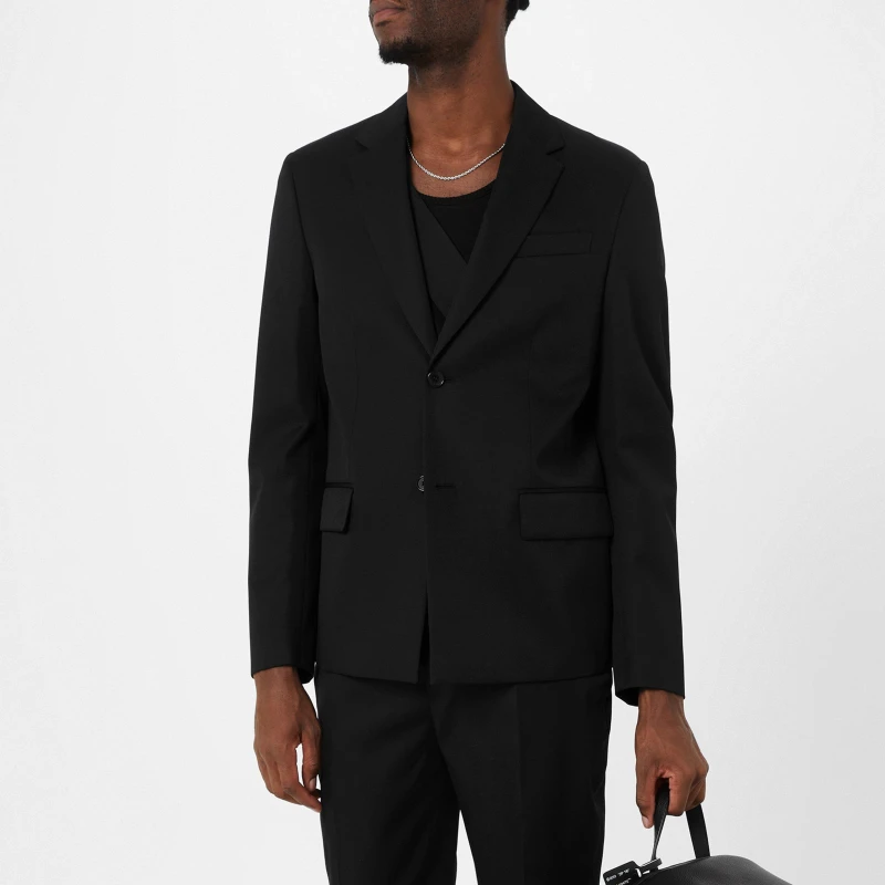 Image of Off White Mens - Embroidered Wool Long Sleeve Blazer Black male S