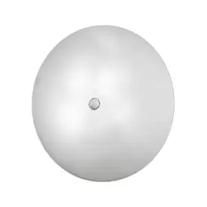 Image of Centro Designer Glass Simple Flush Ceiling Light Matt Nickel, 4x E27