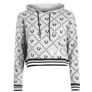 Image of True Religion Logo Hoodie - Grey Marl