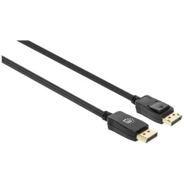 Image of Manhattan DisplayPort Cable DisplayPort plug, DisplayPort plug 3m Black 353625 Ultra HD (8K) DisplayPort cable