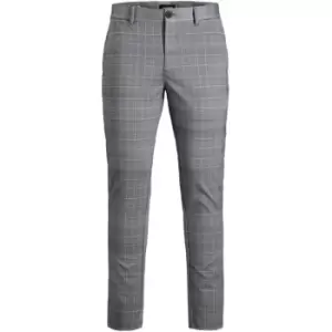 Image of Jack and Jones Slim Check Smart Trousers - Grey