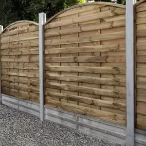 Image of Forest 6a x 6a Pressure Treated Decorative Domed Top Fence Panel (1.8m x 1.8m)
