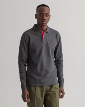 Image of GANT Contrast Collar Long Sleeve Pique Rugger