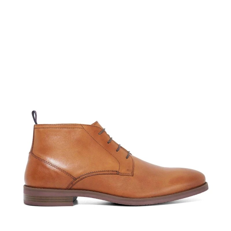 Image of Dune London Mens Minato Chukka Boots Tan Lthr male 6 (40)