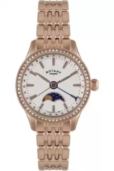 Image of Ladies Rotary Beaumont Collection Moonphase Watch LB02854/01