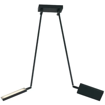 Image of Fan Europe Lighting - Fan Europe BOOK LED 2 Light Semi Flush Light Black 2600lm 3200K 85x16x15-200cm