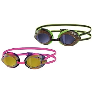 Image of Zoggs Racespex Mirror Goggles Black/Green/Mirror
