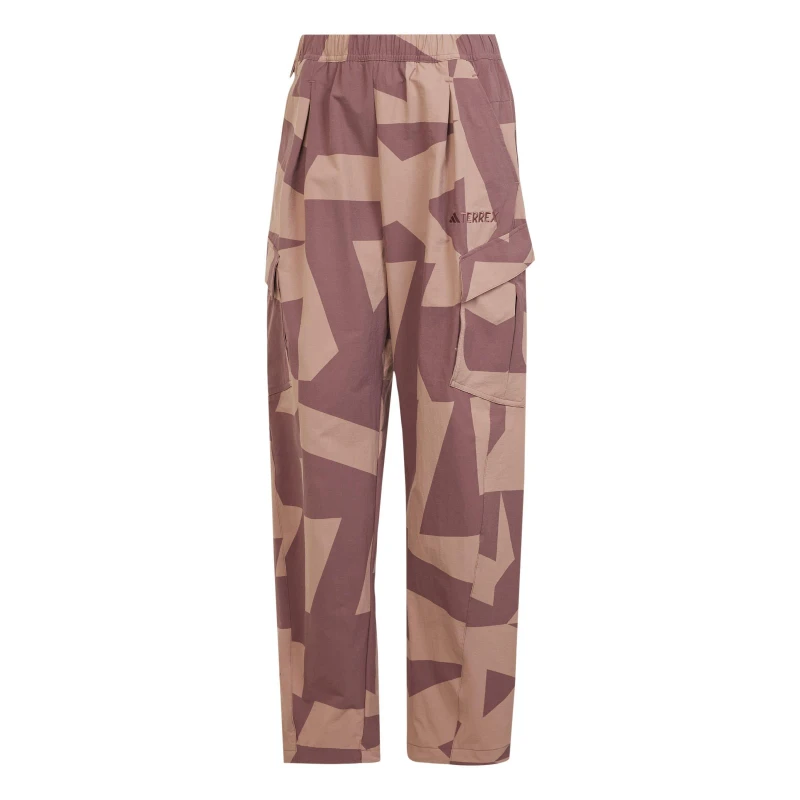 Image of adidas Terrex Xploric Cargo Joggers Printed Womens Quiet Crimson female 12 (M)