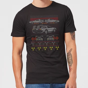 Image of Back To The Future Back In Time for Christmas Mens T-Shirt - Black - 5XL