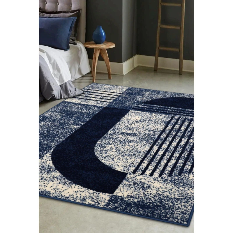 Image of Homemaker Maestro Modern Geo Rug Navy Navy unisex 160x230cm
