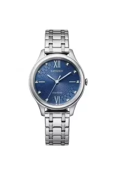 Image of Silhouette Stainless Steel Classic Eco-Drive Watch - Em0500-73L