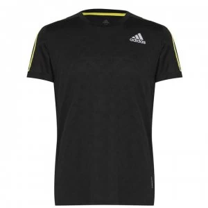 Image of adidas The Run T Shirt - Black