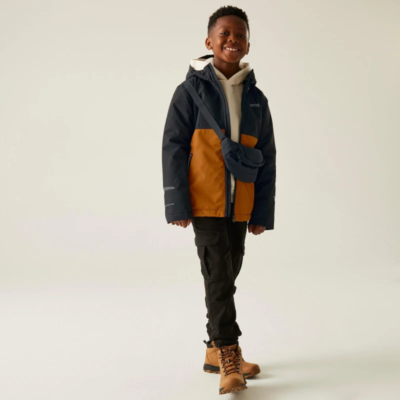 Image of Waterproof jacket for children Regatta Hillain Noir Unisex 11/12 ans
