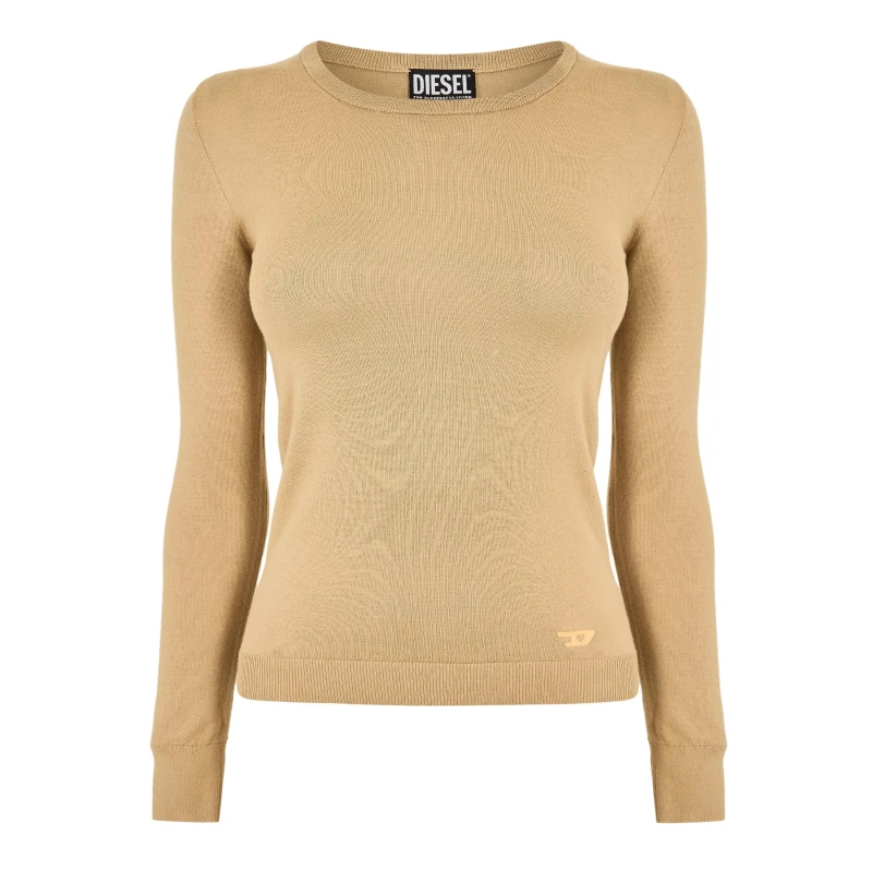 Image of Diesel Womens Ariane Mgli Knitted Hoodie Pink female 6