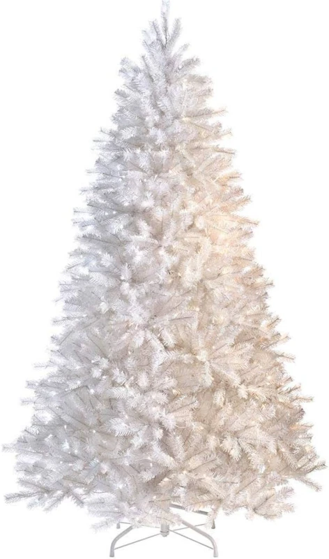 Image of Shatchi 10FT Prelit White Alaskan Pine Christmas Tree Warm White LEDs White Unisex
