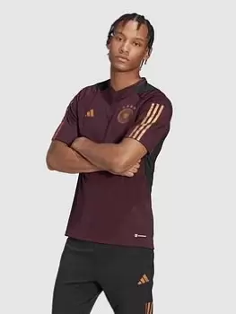 Image of adidas Germany 22/23 On Pitch Training Tee, Red, Size S, Men