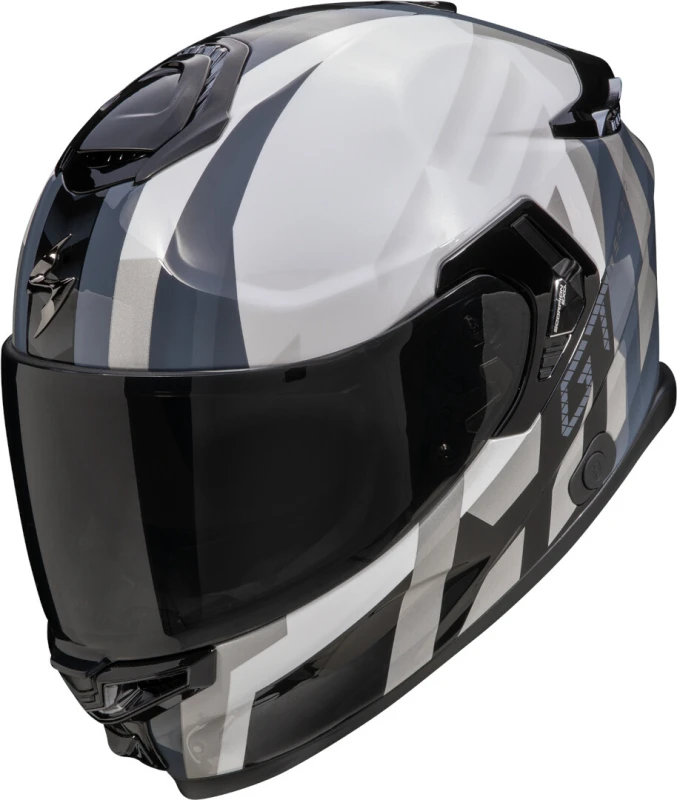 Image of Scorpion EXO-GT SP AIR Touradven Pearl White Silver Full Face Helmet Size XL
