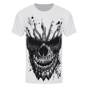 Image of Grindstore Mens Carved Skull Sub T-Shirt (Medium (38-40in)) (White)
