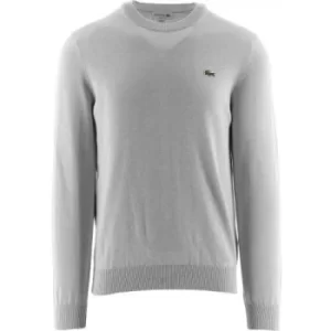 Image of Lacoste Grey Cotton Crew Neck Sweater
