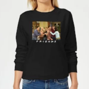 Image of Friends Cast Shot Womens Sweatshirt - Black - M