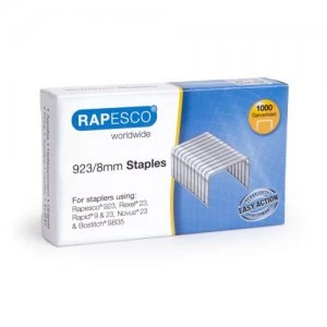 Image of Rapesco 923/8mm (23 Type) Galvanised Staples PK1000