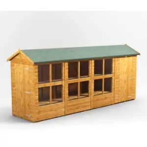 Image of 16x4 Power Apex Potting Shed Combi Building including 4ft Side Store